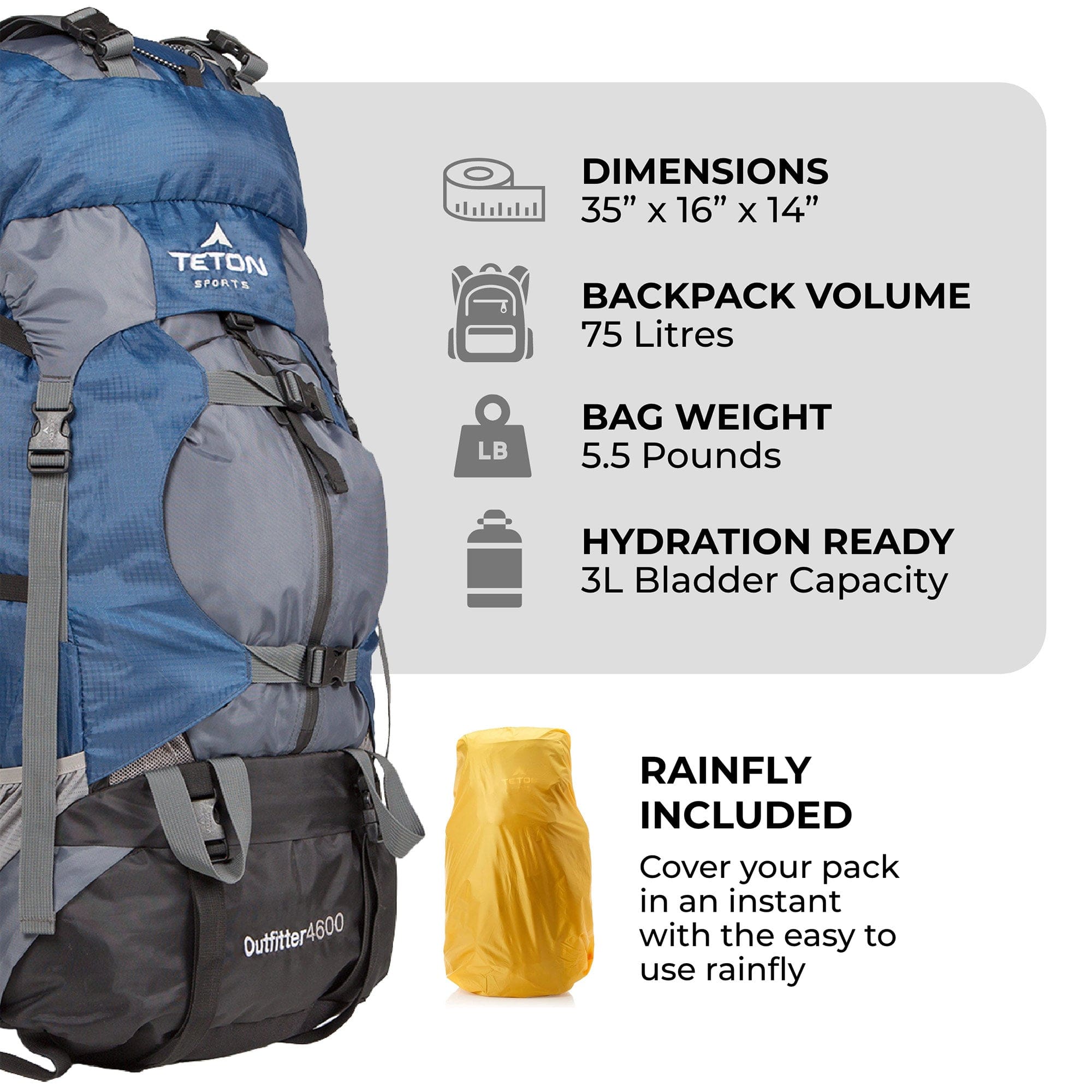 TETON Sports Outfitter 4600 Backpack 1007