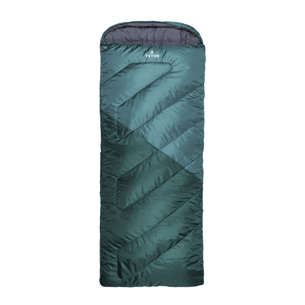 Celsius Lagoon sleeping bag with Teton brand on a white background