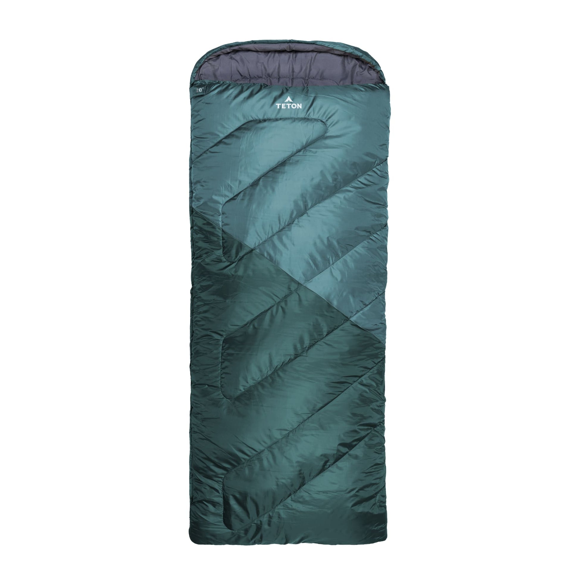 Celsius Lagoon sleeping bag with Teton brand on a white background