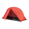 1 person Red camping tent on a white background