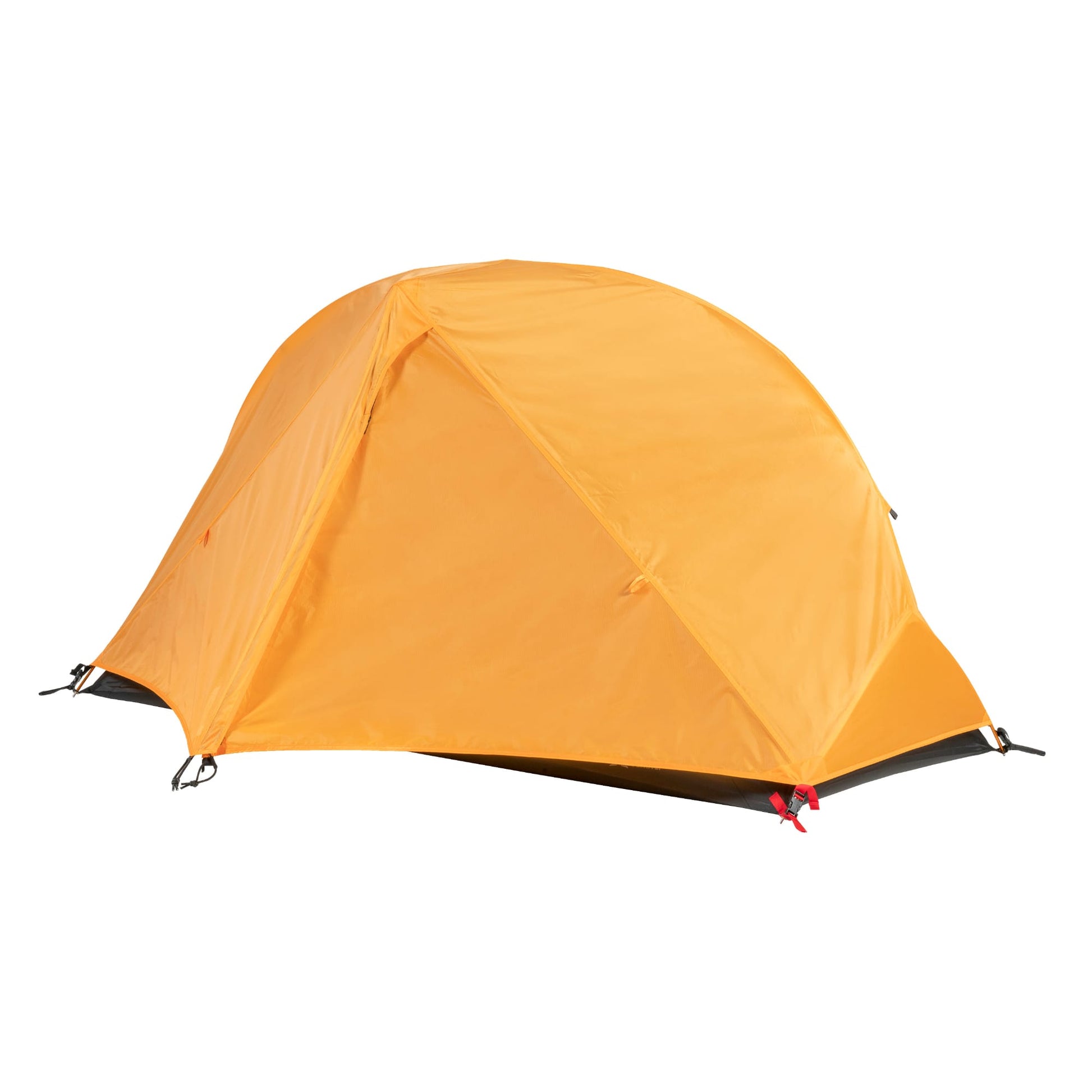 1 person yellow tent on a white background