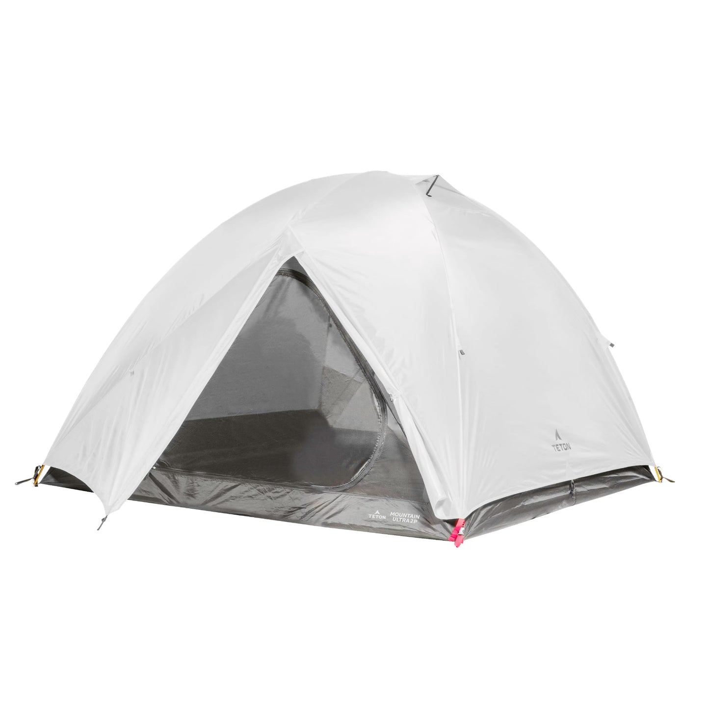 2 person gray camping tent on a white background