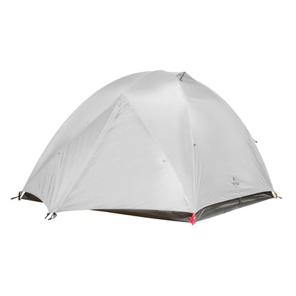 Grey/Silver Mountain Ultra 2 Person Tent with the rainfly on a white background