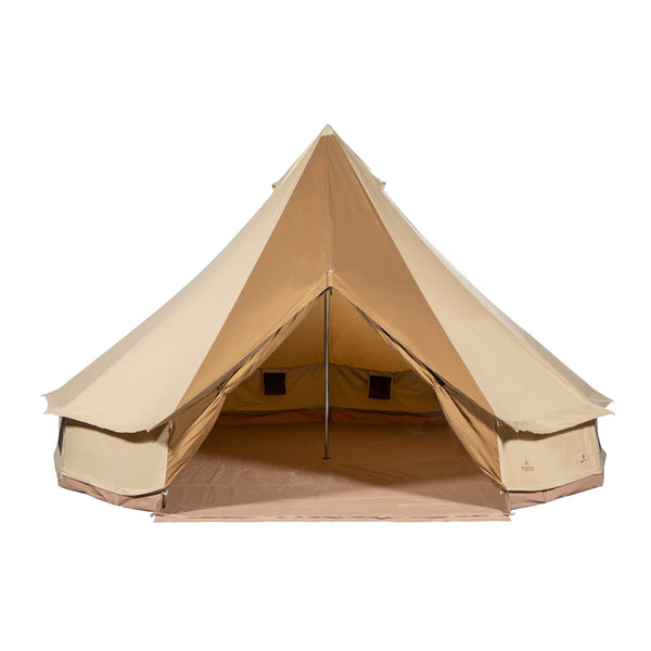 Beige bell tent on a white background