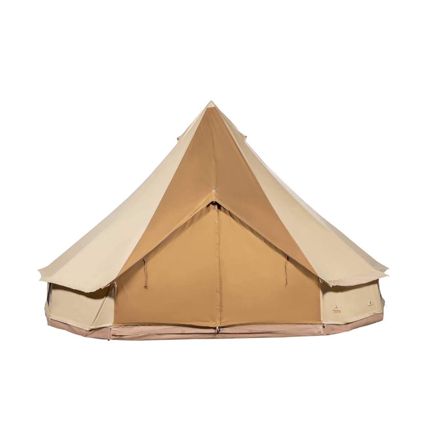 Beige bell tent on a white background