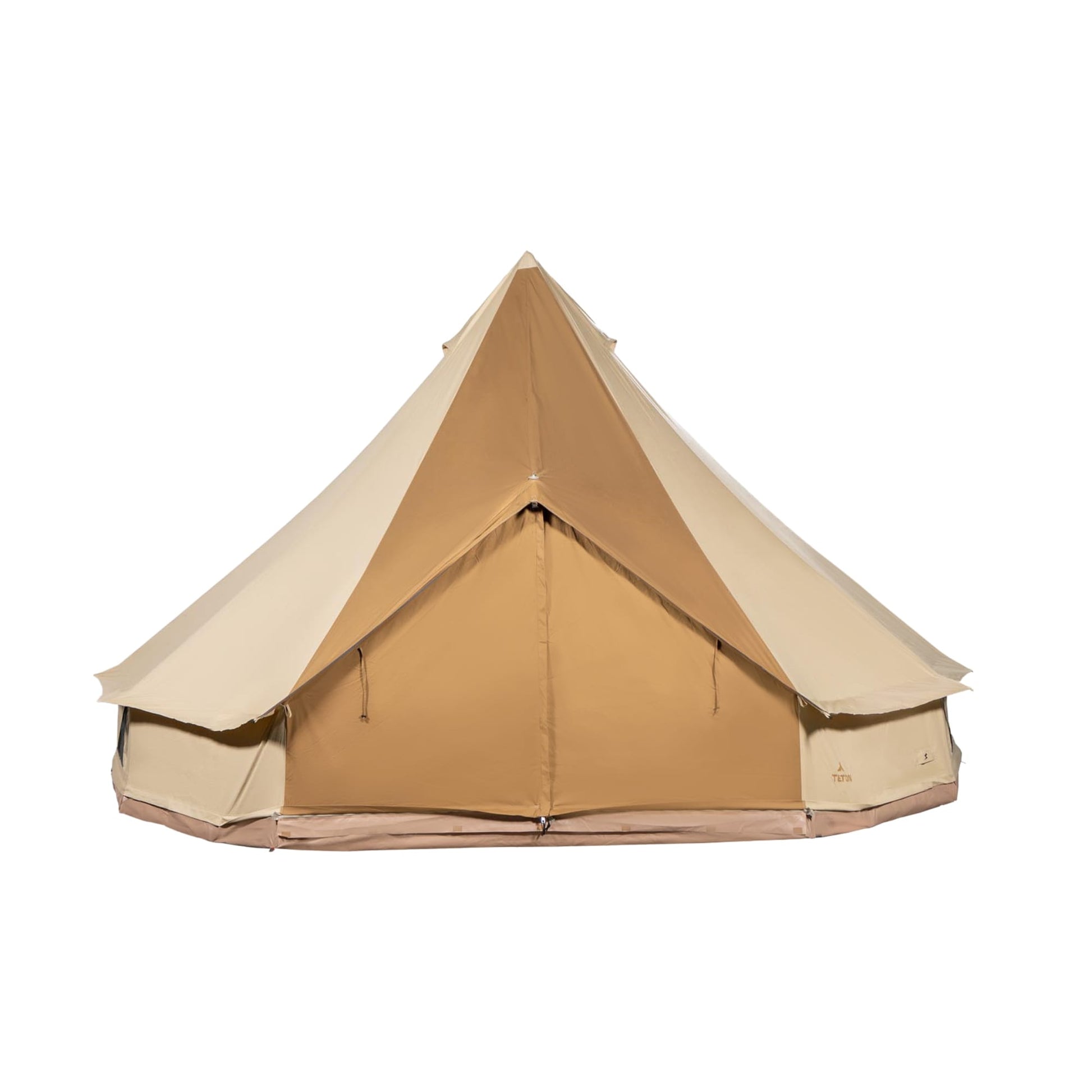 Beige bell tent on a white background