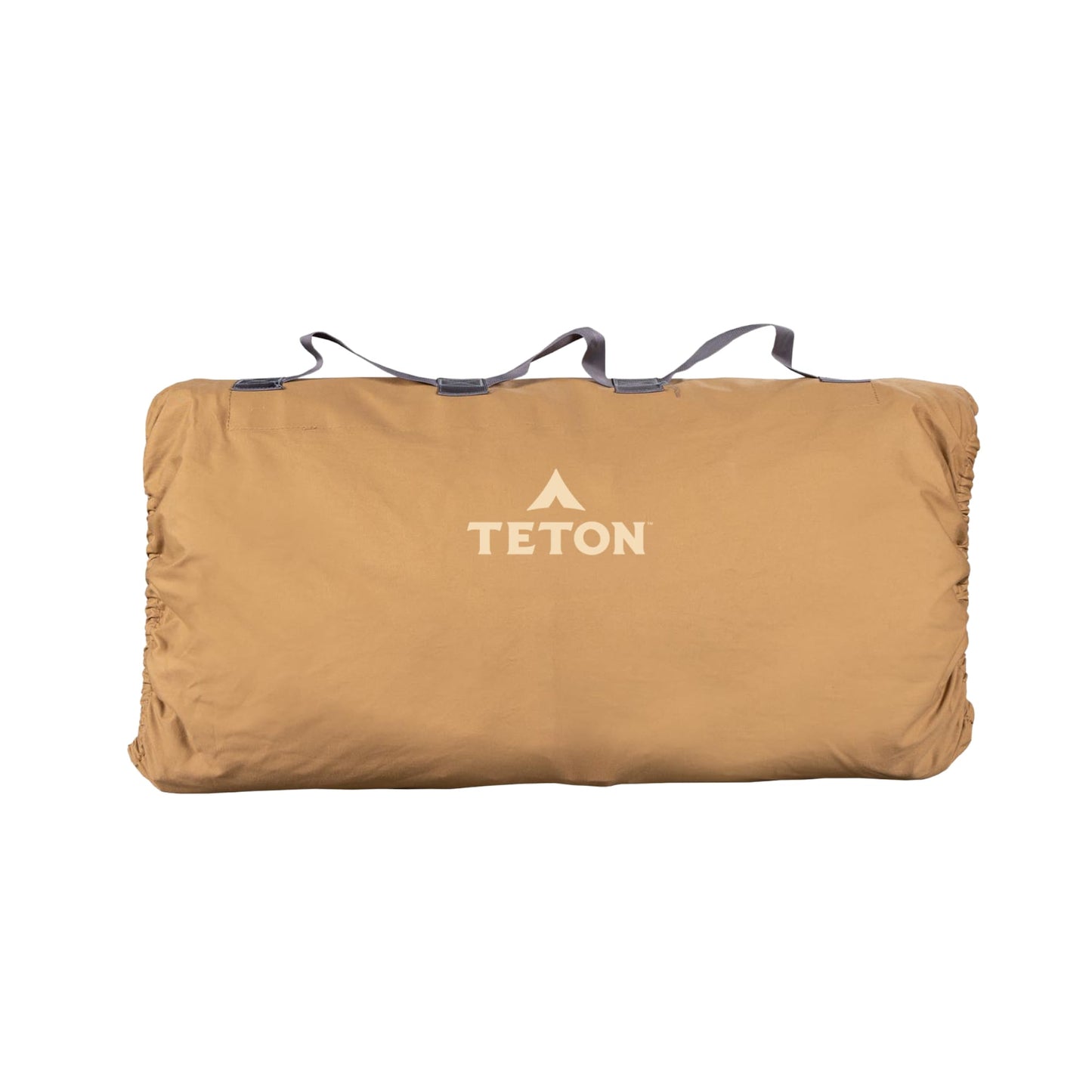 Brown tent bag with Teton logo on a white background