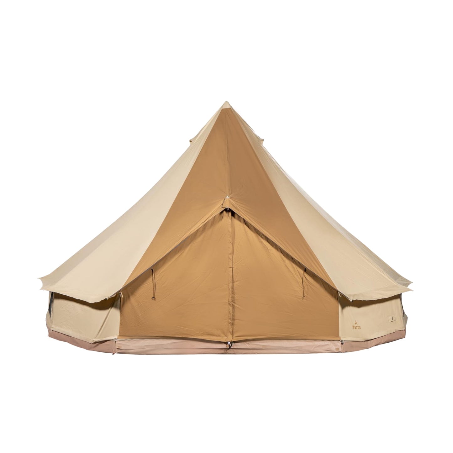 Beige bell tent on a white background