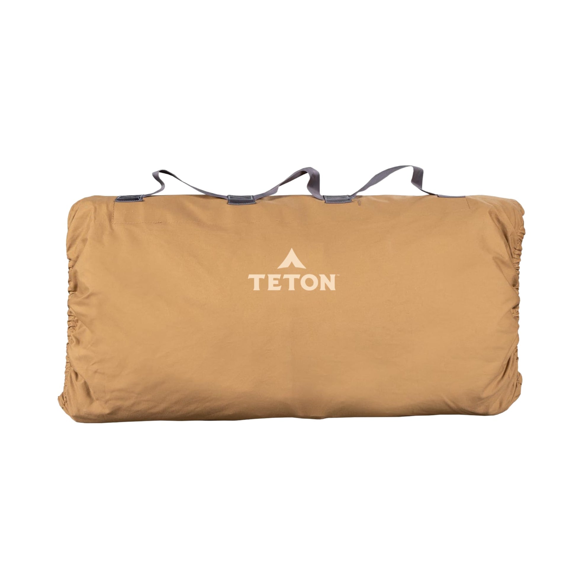 Brown teton bag with Teton logo on a white background