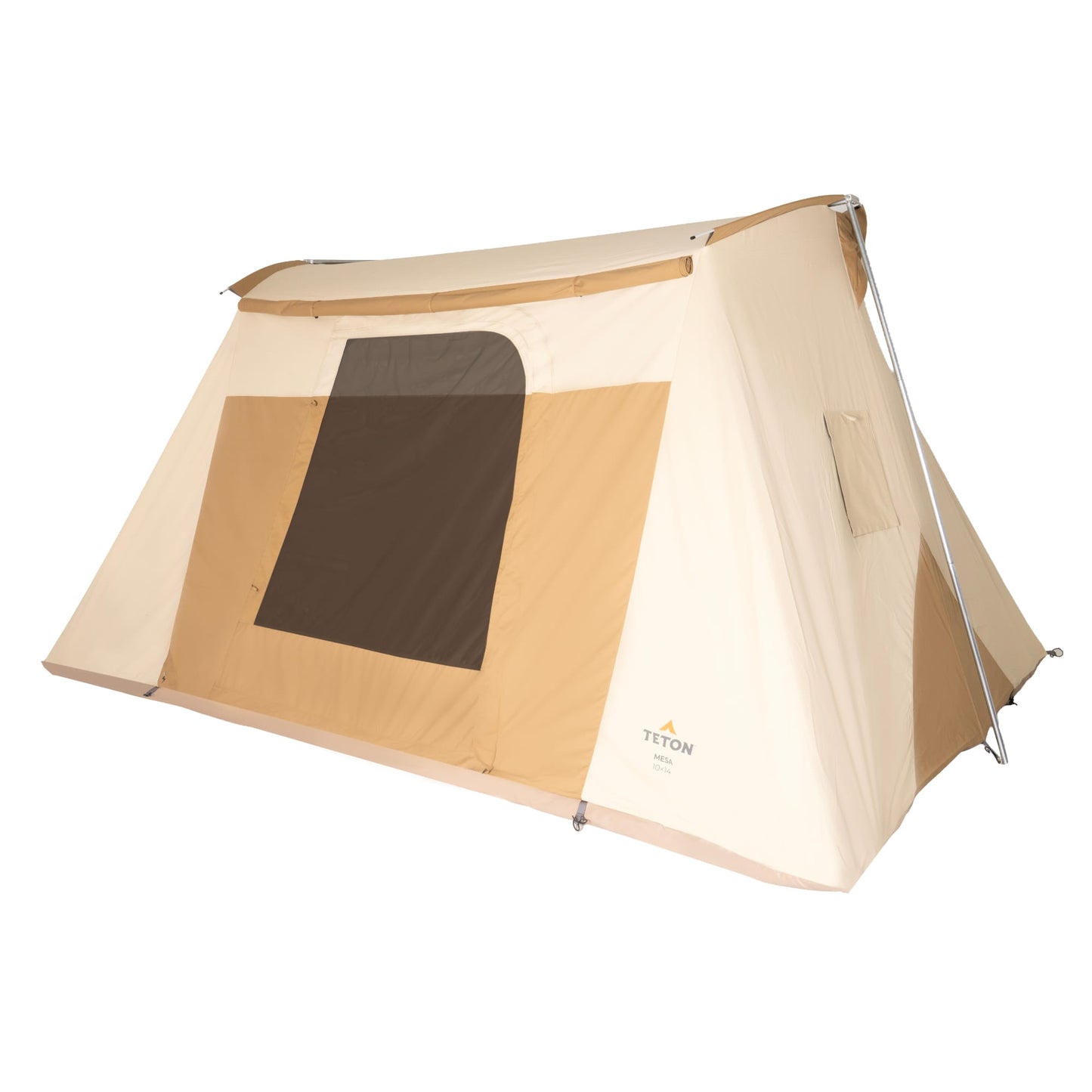 Teton Mesa 10 x 14 with a stove jack cover on a white background