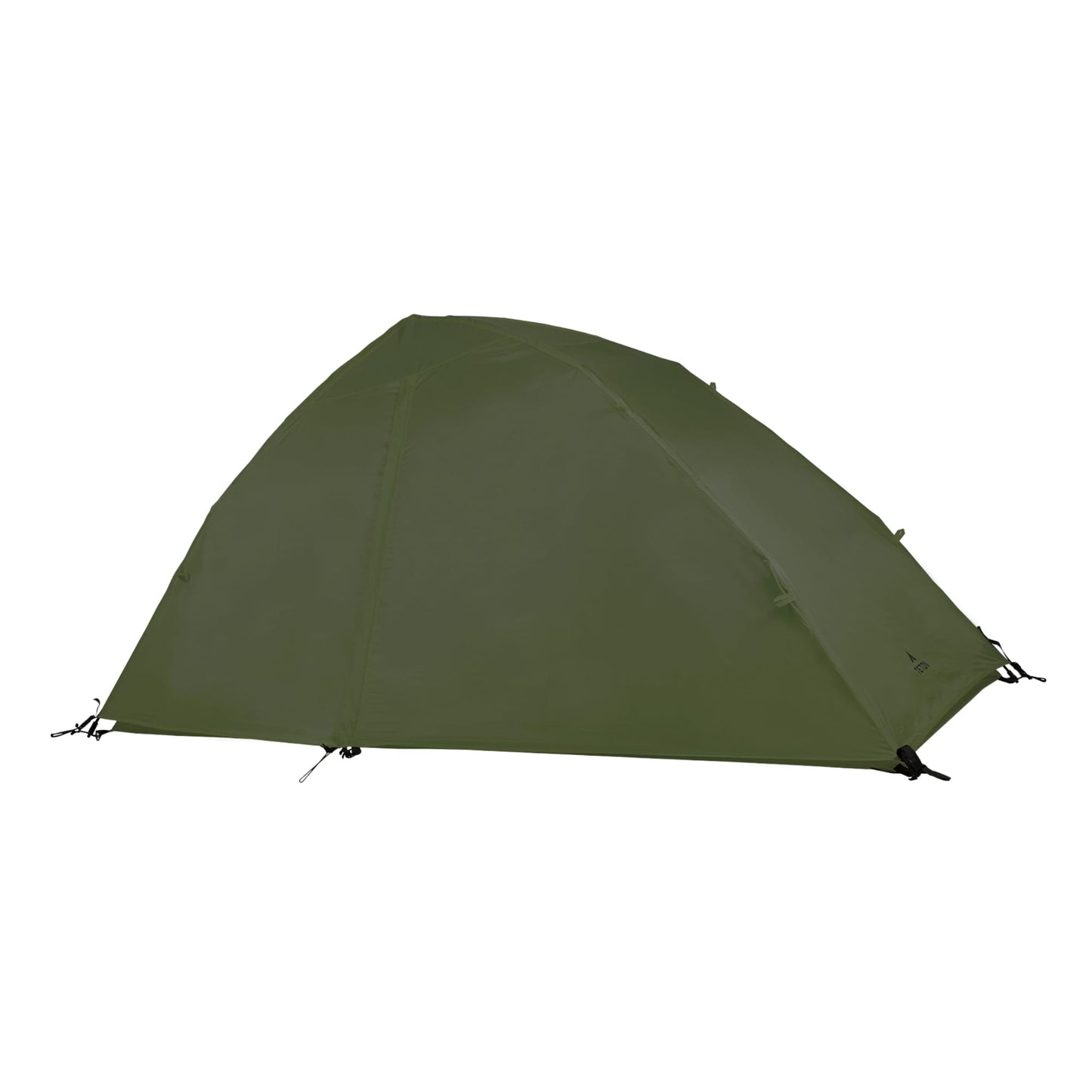 2 person Green tent on a white background