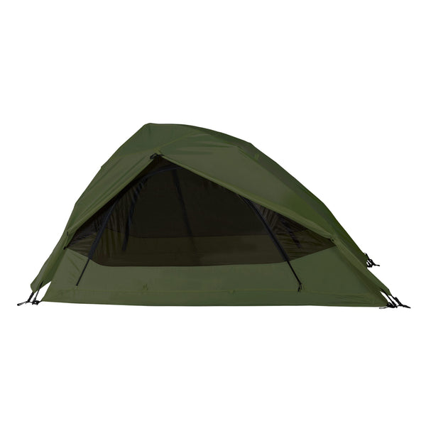 2 person Green tent on a white background