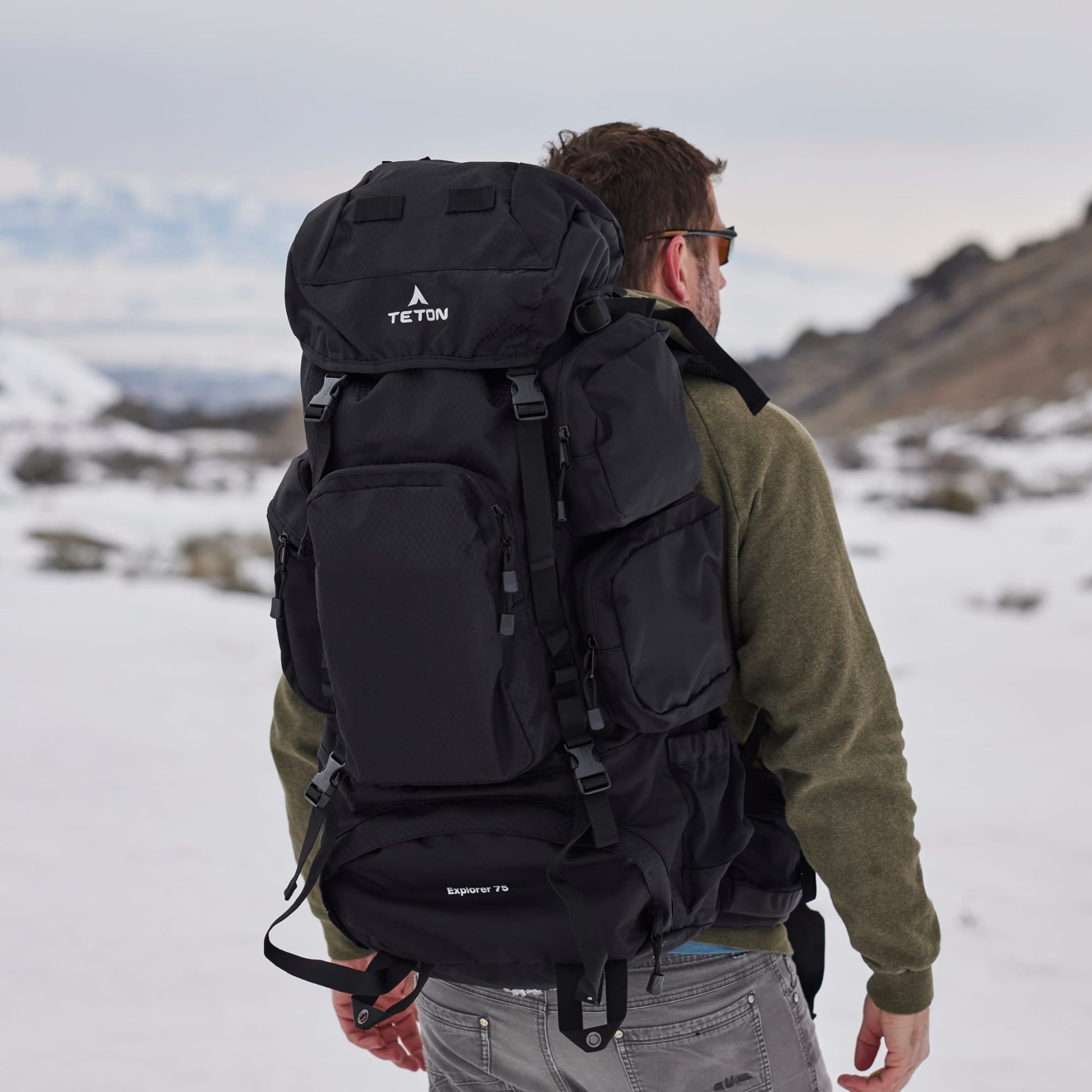 TETON Sports Explorer 75L Backpack Black 2107SCBK