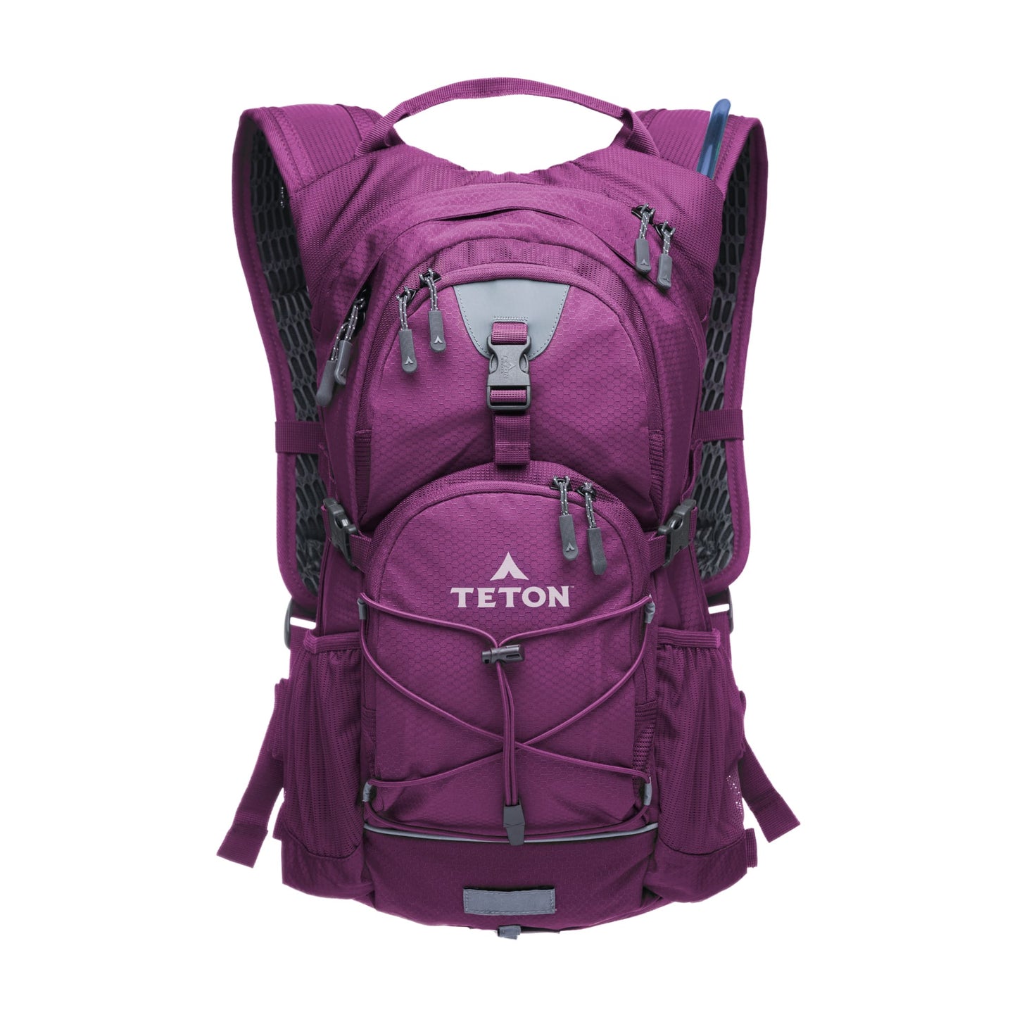 Purple 18L hydration backpack with Teton logo on a white background