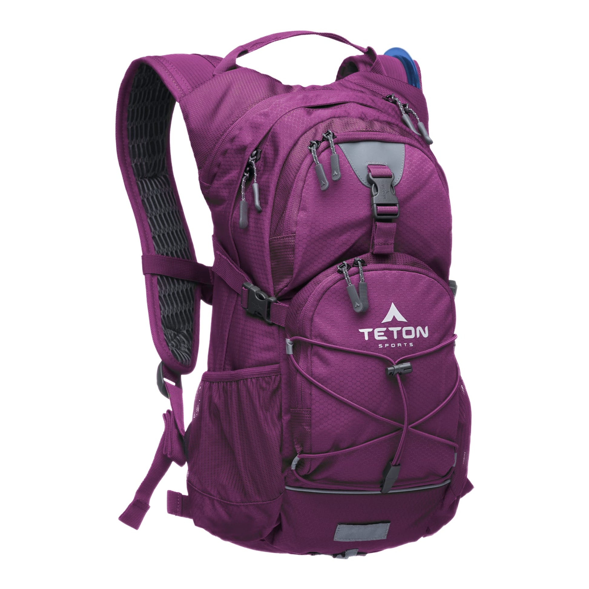 Purple 18L hydration backpack with Teton logo on a white background