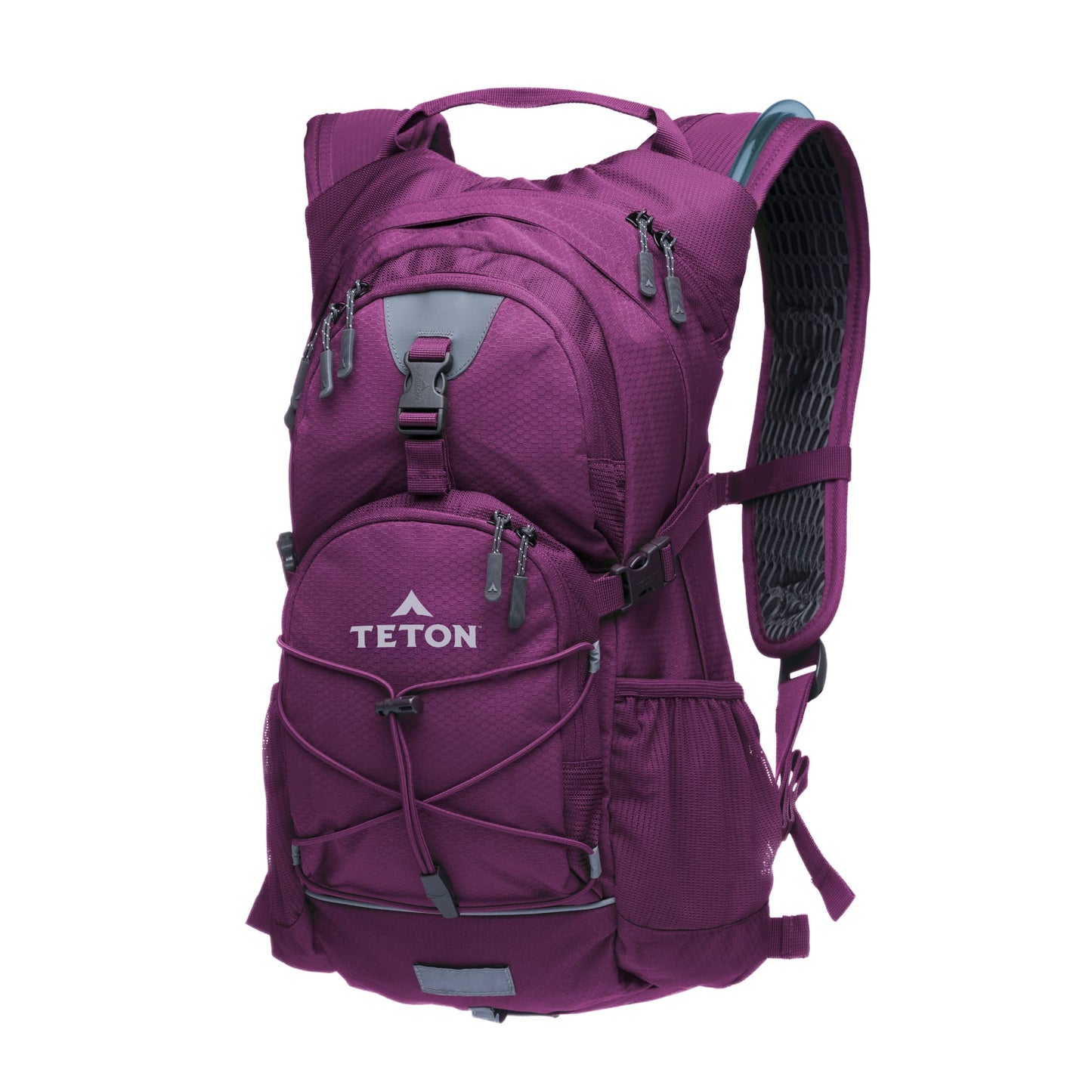 Purple 18L hydration backpack with Teton logo on a white background