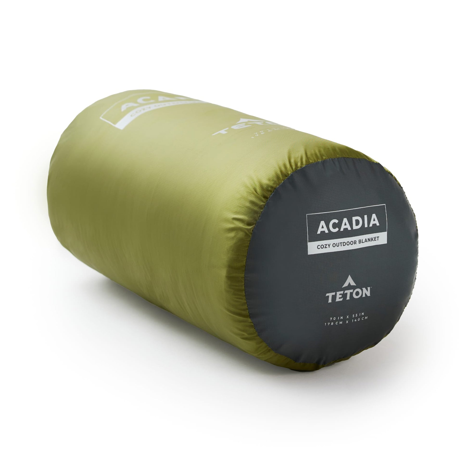 green outdoor blanket stuff sack