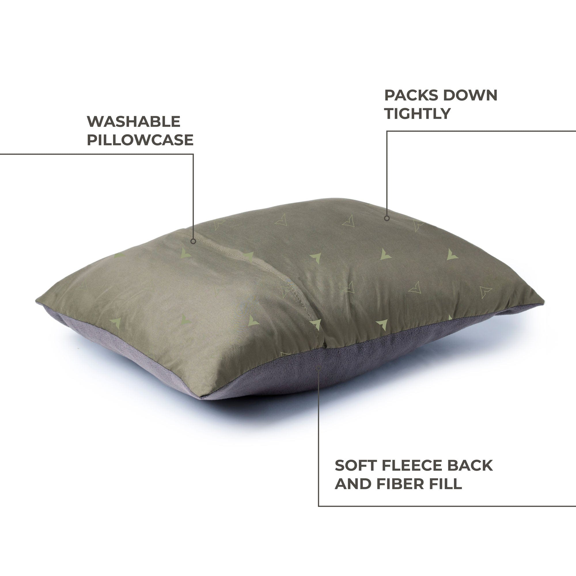 Grand camp pillow features