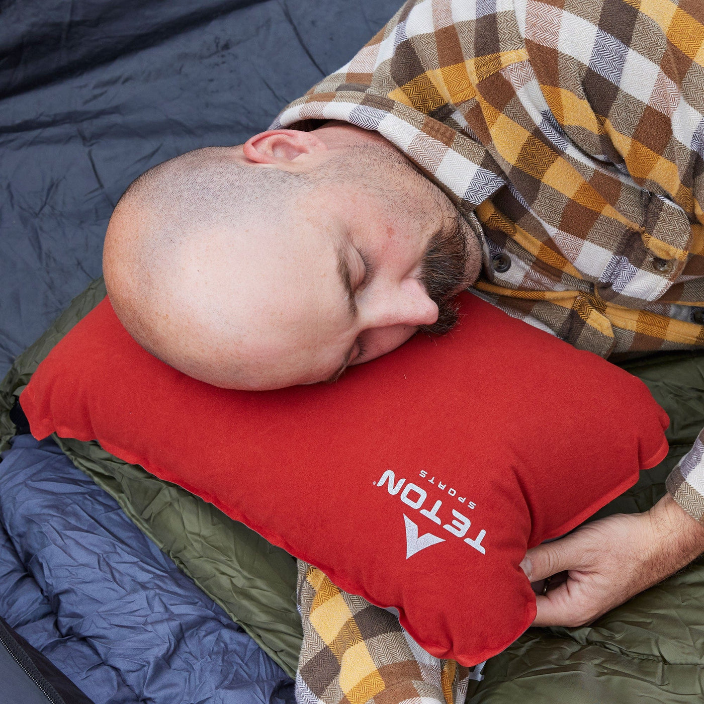 Camp Pillow TETON Sports Skyline Self-Inflating - Redwood Color For Travel & Backpacking Stadium Cushion