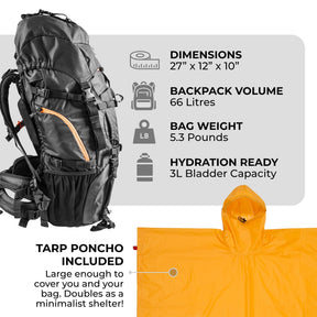 TETON Sports Mountain Adventurer 4000 Backpack 1138